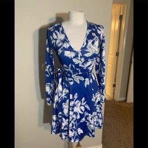 Yumi Kim blue floral wrap dress